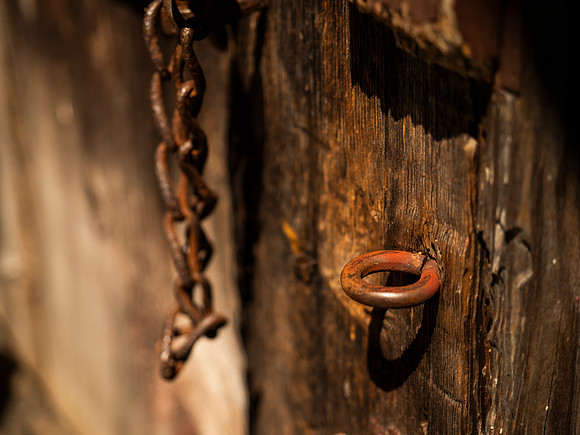 Rusty Wooden Door Latch